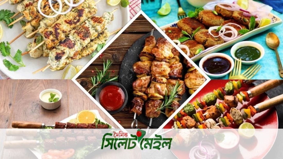 শামি কাবাবসহ কাবাবের নানা পদ