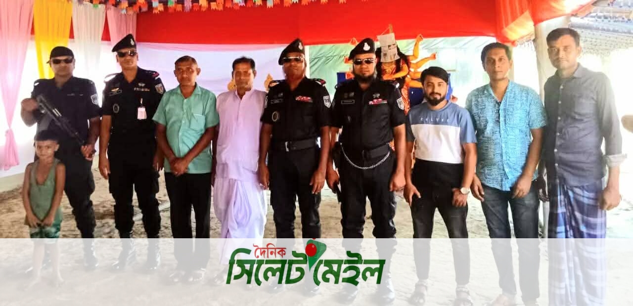 বড়লেখা দুর্গাপূজায় সর্বোচ্চ নিরাপত্তা নিশ্চিত করতে মাঠে র‍্যাব