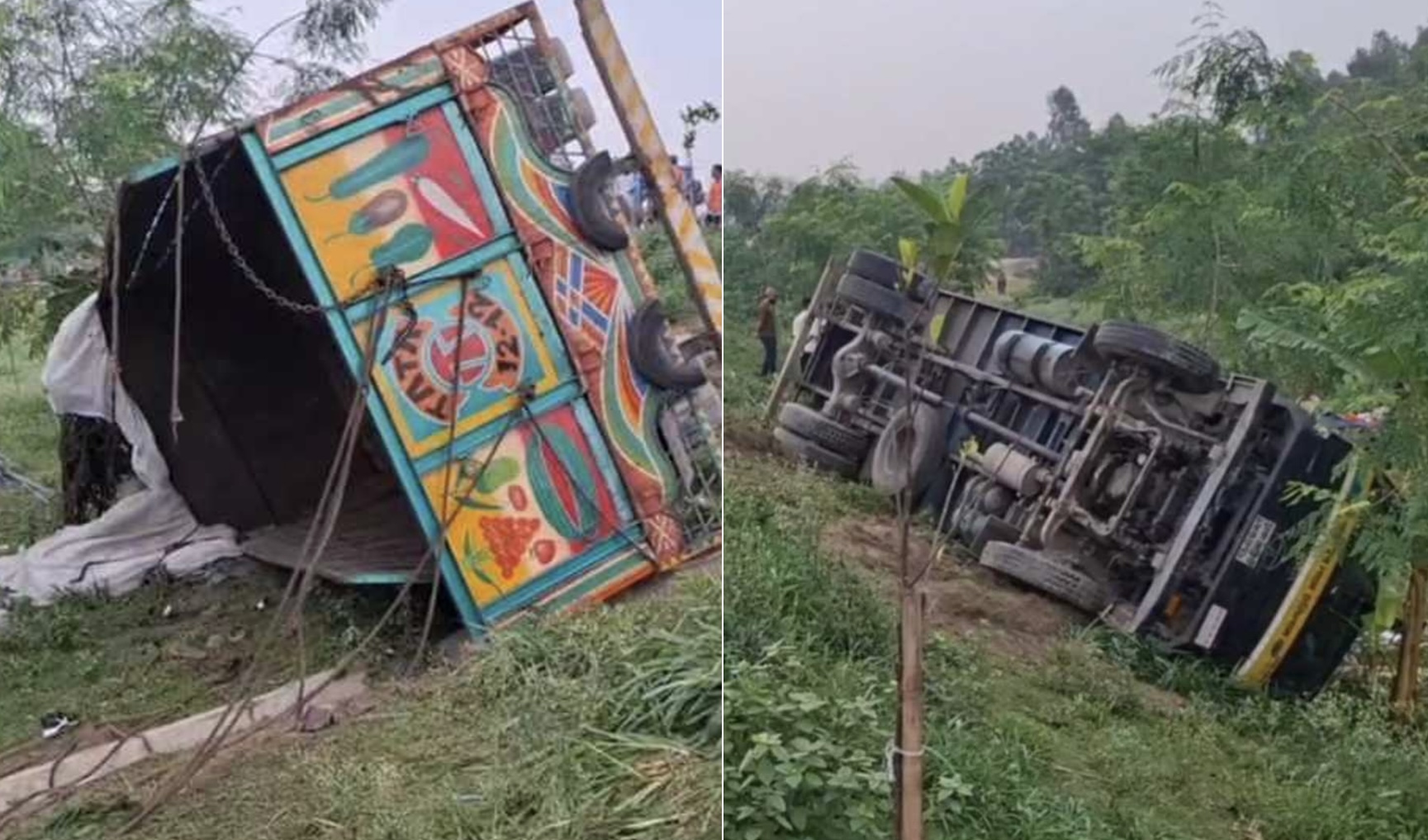 টাঙ্গাইলে রডবোঝাই ট্রাক উল্টে নিহতদের ১৩ জনের বাড়িই নওগাঁয়