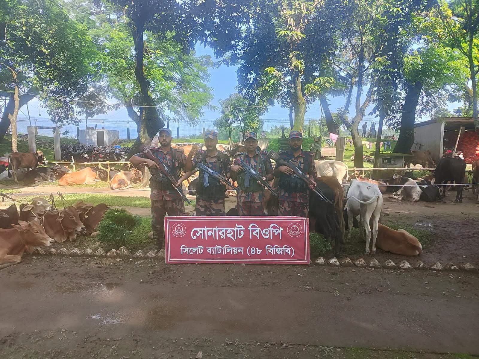সিলেট ব্যাটালিয়ন ৪৮ কর্তৃক ০১ কোটি ৮৬ লক্ষ টাকার চোরাচালানী মালামাল আটক